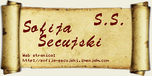 Sofija Sečujski vizit kartica